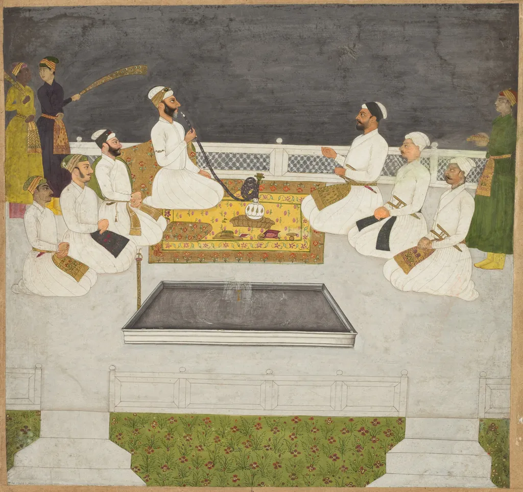 Husain Ali Khan Entertaining His Brothers (The Sayyid Brothers), unspecified, 1715