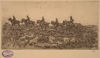Hussars Riding Single File, by George Hendrik Breitner