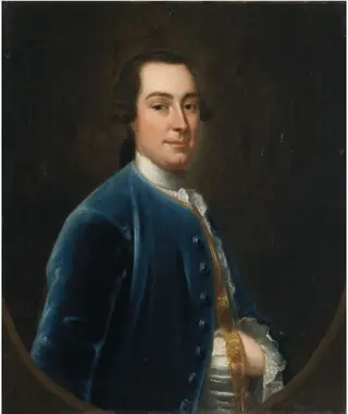 Portrait of a Man in a Blue Jacket, by Hussey