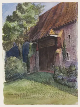 Tithe Barn near Hurley, by Hussey