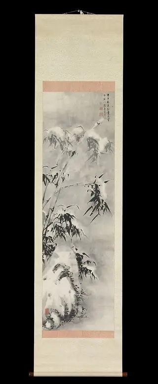 雪竹図|Bamboo and Rock in Snow