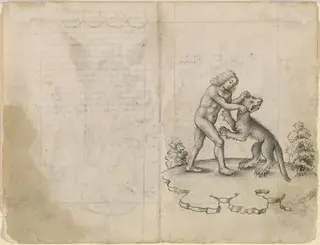 "I Am Holding a Wolf by the Ears" (verso)