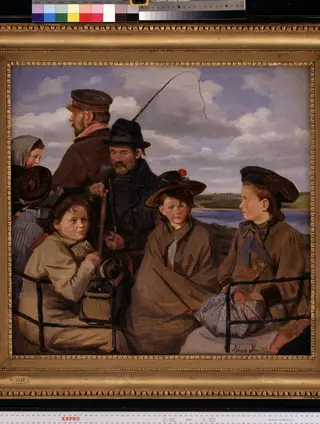 I dagvognen. Kunstnerens broderbørn