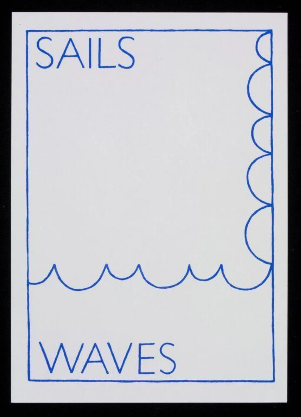 Sails/Waves 2, by Ian Hamilton Finlay, 1970
