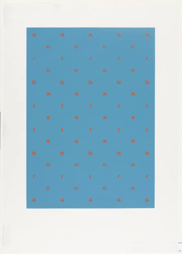 Untitled, by Ian Hamilton Finlay, ink, 1966