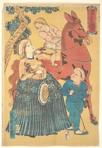 Furansu-jin Yukyo|フランス人遊興|French Pastimes, by Ichiryūsai Yoshitoyo