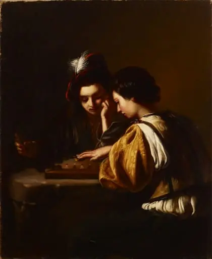 Lautapelin pelaajat, kopio Bartolomeo Manfredin mukaan, osa, by Ida Silfverberg