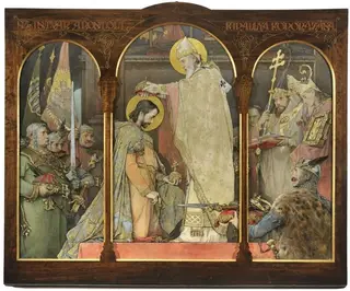 The Coronation of Saint Stephen, by Ignác Roskovics, 1900
