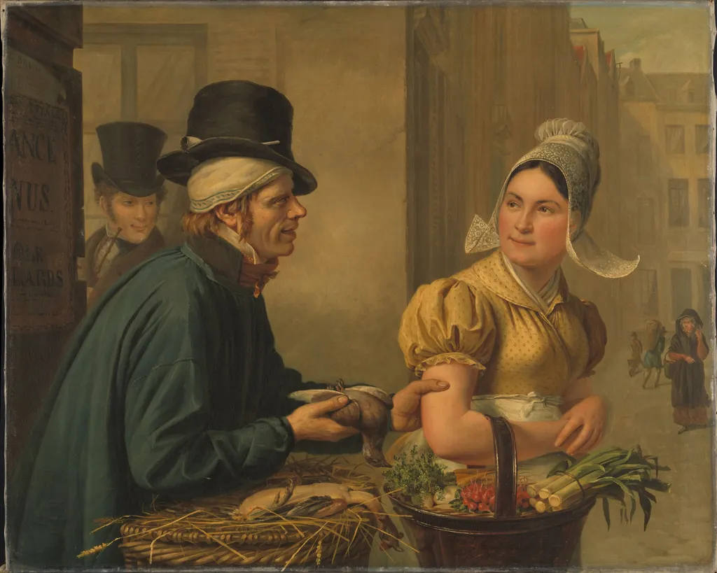 The Poultryman, by Ignace Brice, unspecified, 1827
