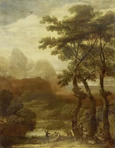Landscape with Hunters, by Ignacio de Iriarte