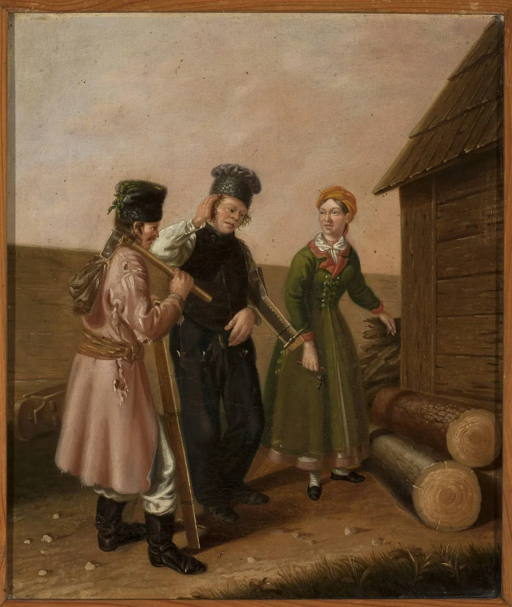 Lumberjacks, by Ignacy Gepner, oil, 1841