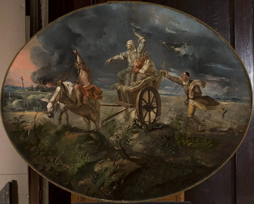 Symbolic scene – Poverty and misery come to see us, by Ignacy Gierdziejewski