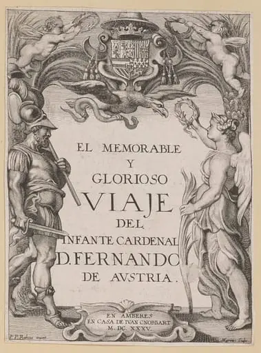 Title Page for D. De Aedo y Gallert, El...Viaje del Infante Cardenal..., by Ignatius Cornelis Marinus