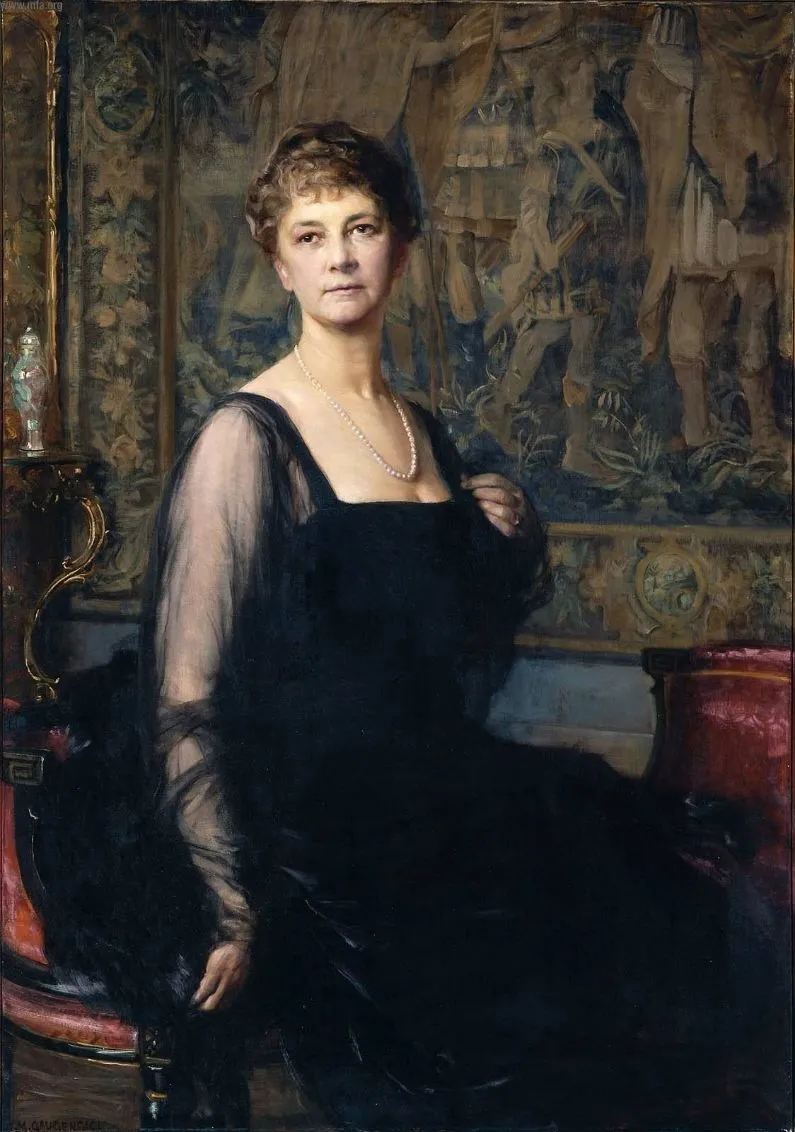 Mrs. James Henry Lancashire (Sarah Hale Wright), by Ignaz Gaugengigl, oil, 1910