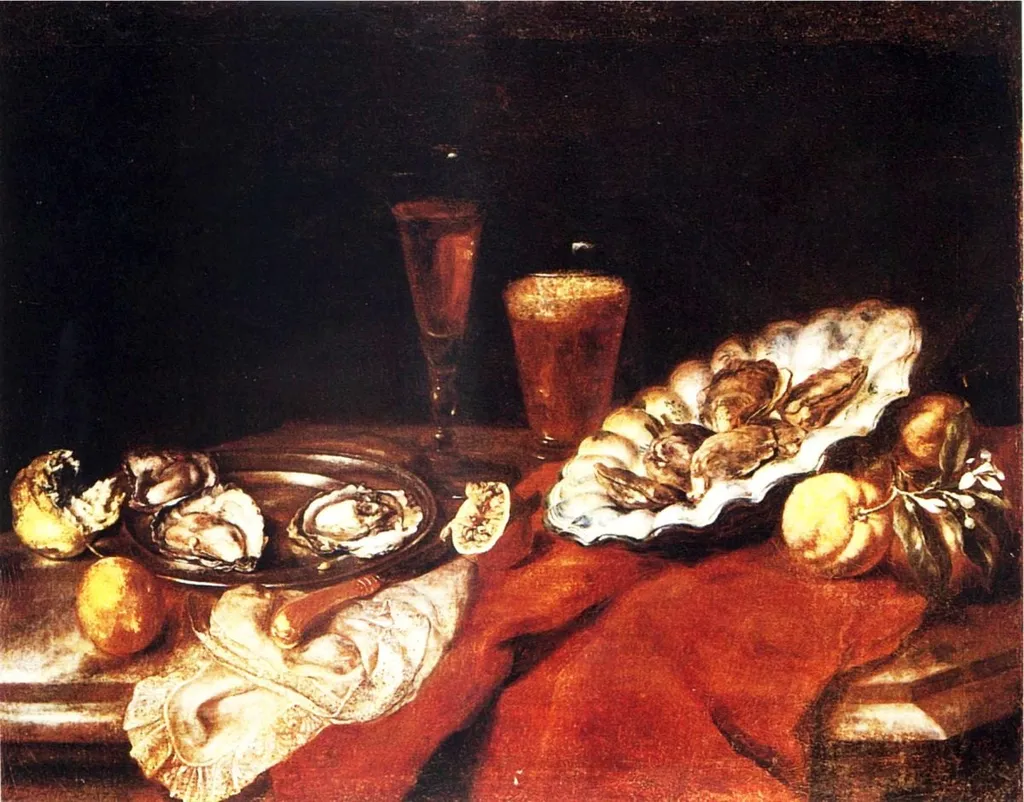 Natură moartă cu scoici; pandant: Natură moartă cu pești, by Ignaz Heinitz von Heinzenthal, 1733