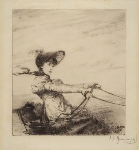 Untitled (Woman Driving Carriage), by Ignaz Marcel Gaugengigl