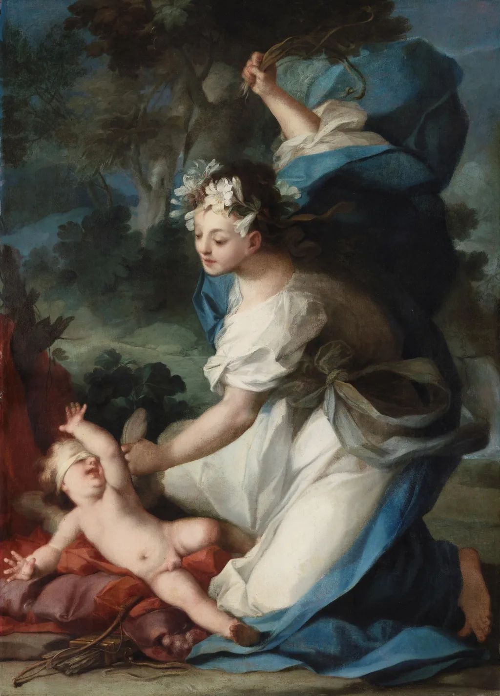 Cupid Chastised, by Ignazio Stern, oil, 1723