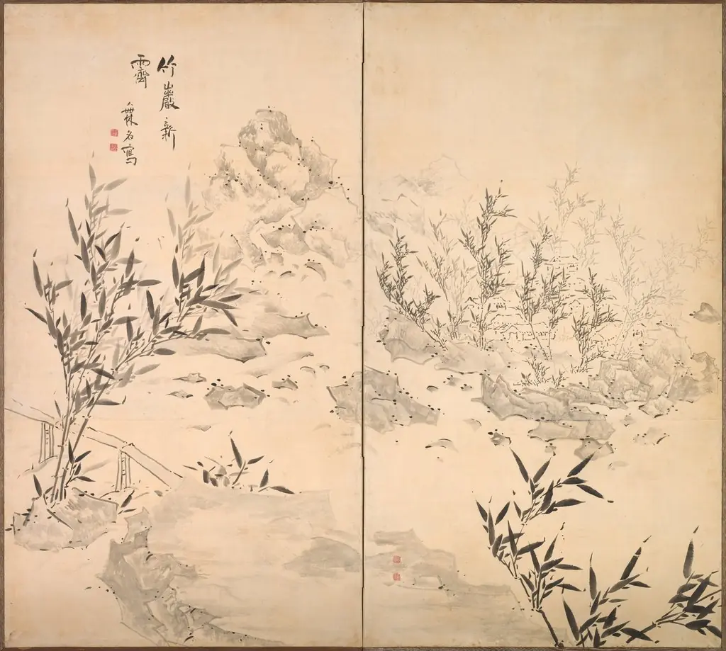 Bamboo in Fine Weather after Rain, by Ike no Taiga