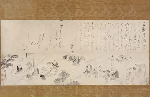 Group Pilgrimage to the Jizo Nun, by Ike no Taiga