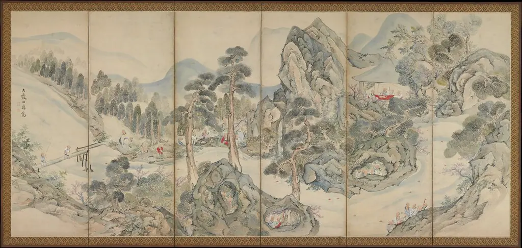 Orchid Pavilion Gathering; Autumn Harvest Festival, by Ike no Taiga