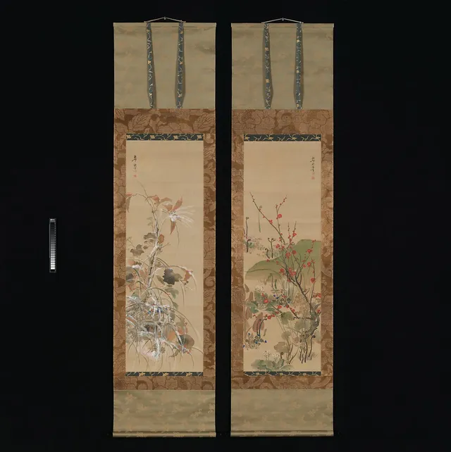 池田孤邨筆 四季花鳥画|Flowers and Birds of the Four Seasons