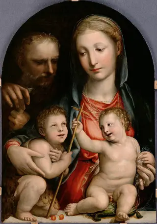 Holy Family with St. John the Baptist as child, by Il Sodoma