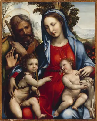 The Holy Family and St. John, by Il Sodoma