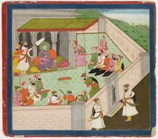 Illustrations to Life of Dhurva Maharaj: #1 Durbar of King Uttan Pad