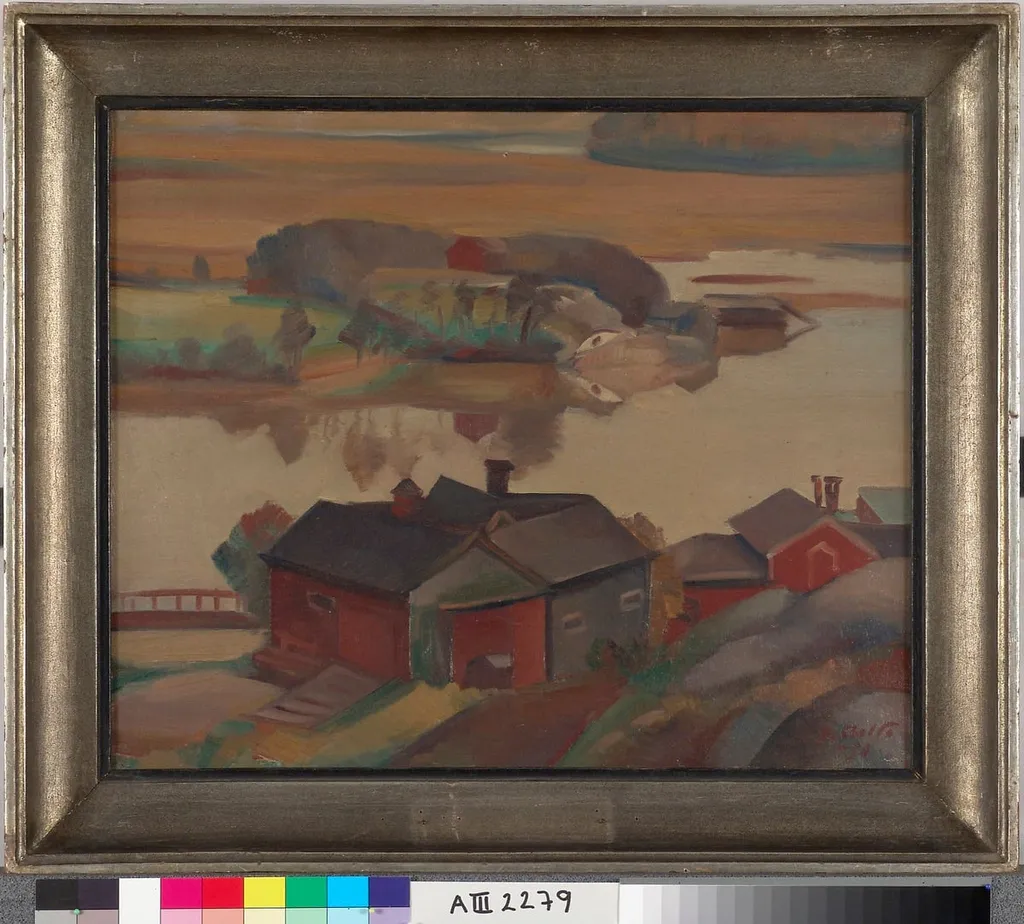 Jokimaisema rakennuksineen, by Ilmari Aalto, unspecified