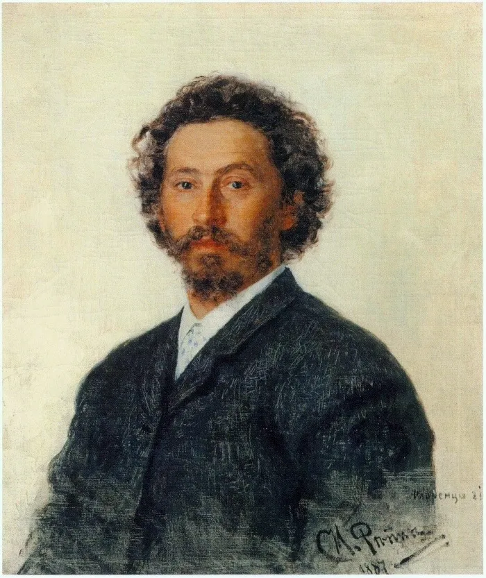 Auto-retrato, by Ilya Repin, oil, 1894