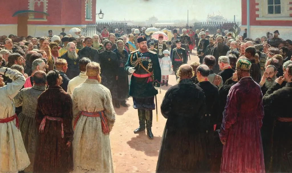 Delegation of voigts before Alexander III, by Ilya Repin