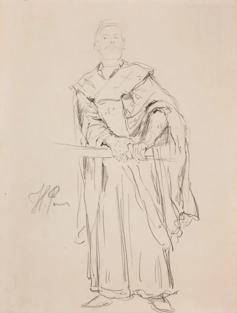 Luonnos maalaukseen Pyhä Nikolaus Lyykian Myrasta, by Ilya Repin
