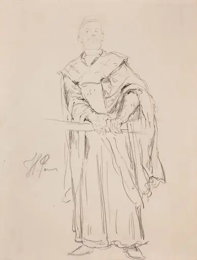 Luonnos maalaukseen Pyhä Nikolaus Lyykian Myrasta, by Ilya Repin