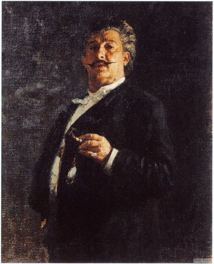 Mikhail Mikeshin, by Ilya Repin, oil, 1894