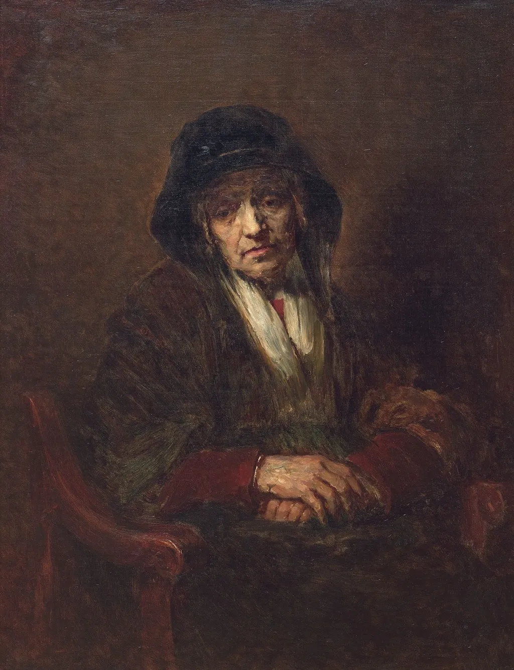 Old woman, by Ilya Repin, oil, 1870
