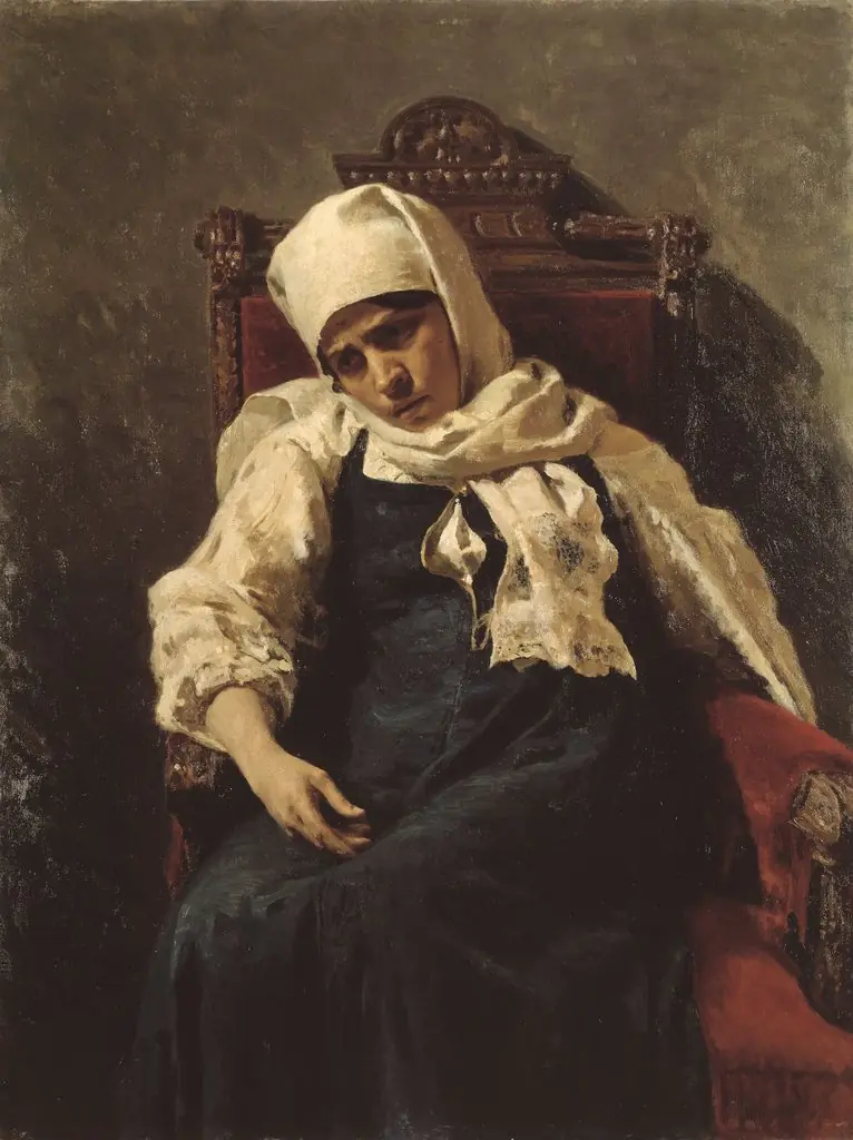 Portrait of actress Pelageya Antipevna Strepetova in the role of Elizabeth, by Ilya Repin