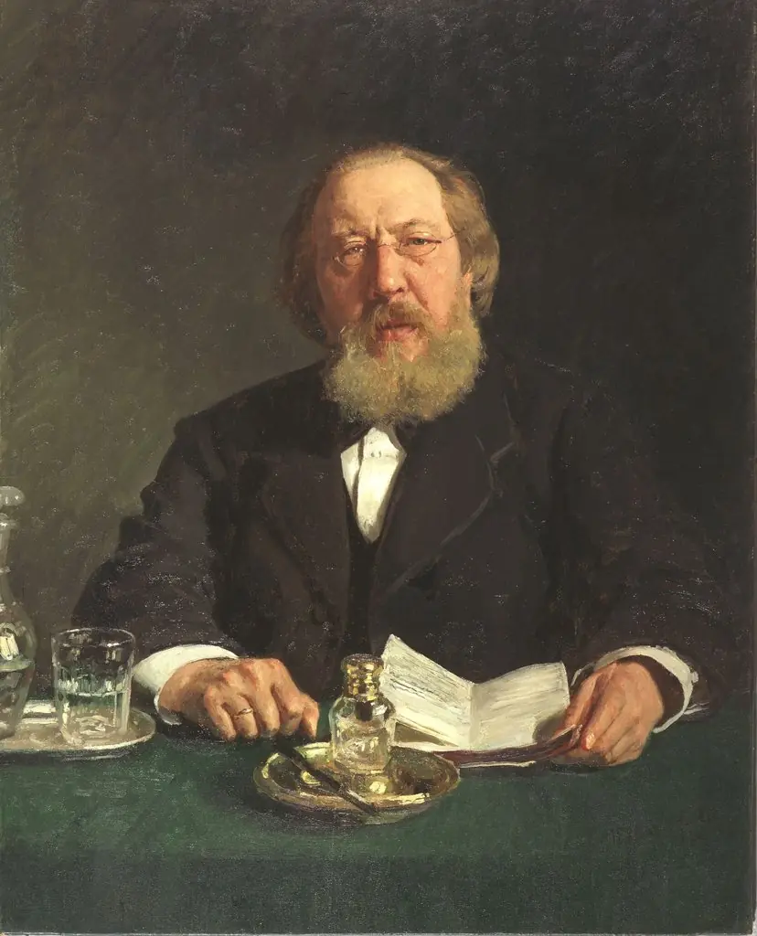 Portrait of poet and slavophile Ivan Sergeyevich Aksakov, by Ilya Repin
