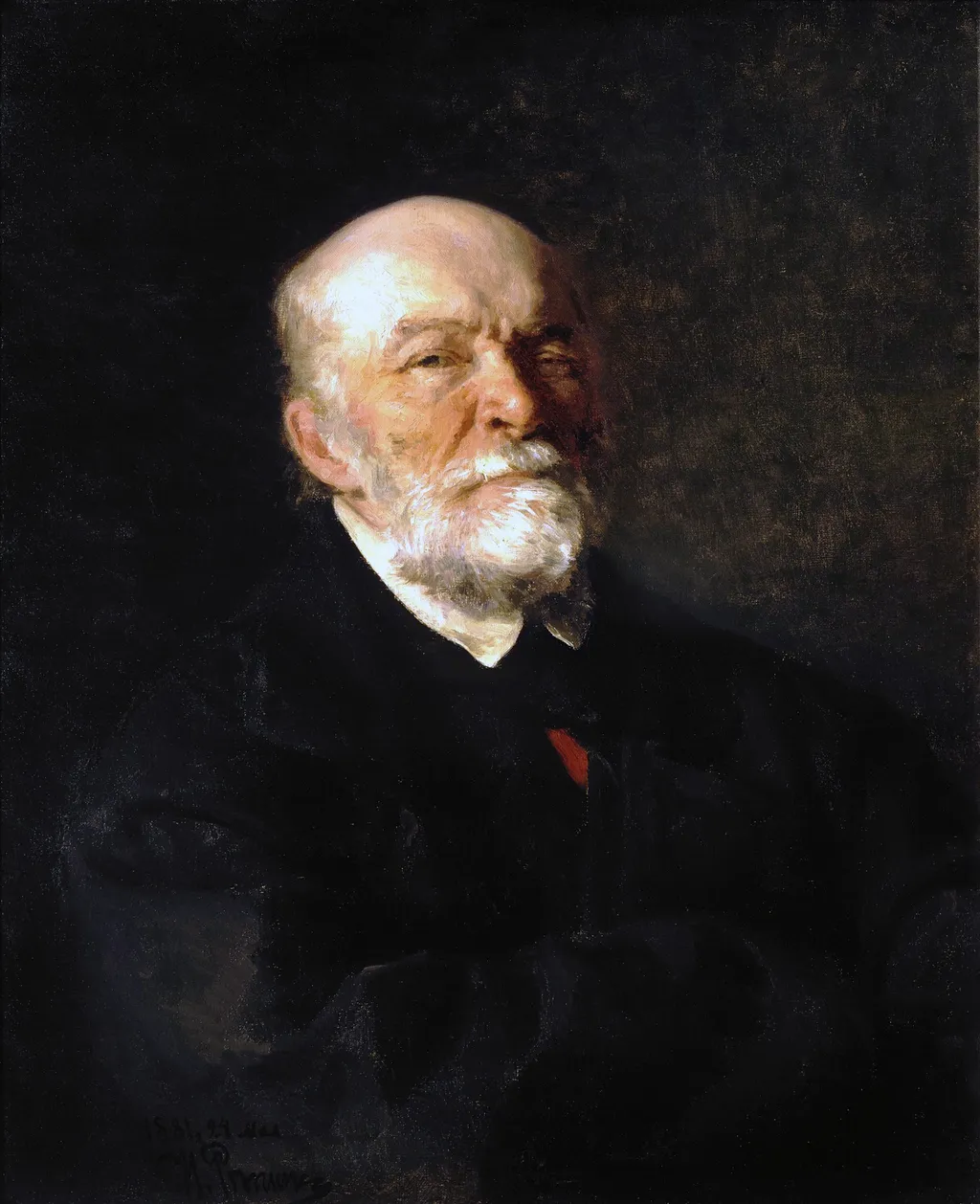 Portrait of the Surgeon Nikolai Ivanovich Pirogov, by Ilya Repin, oil, 1891