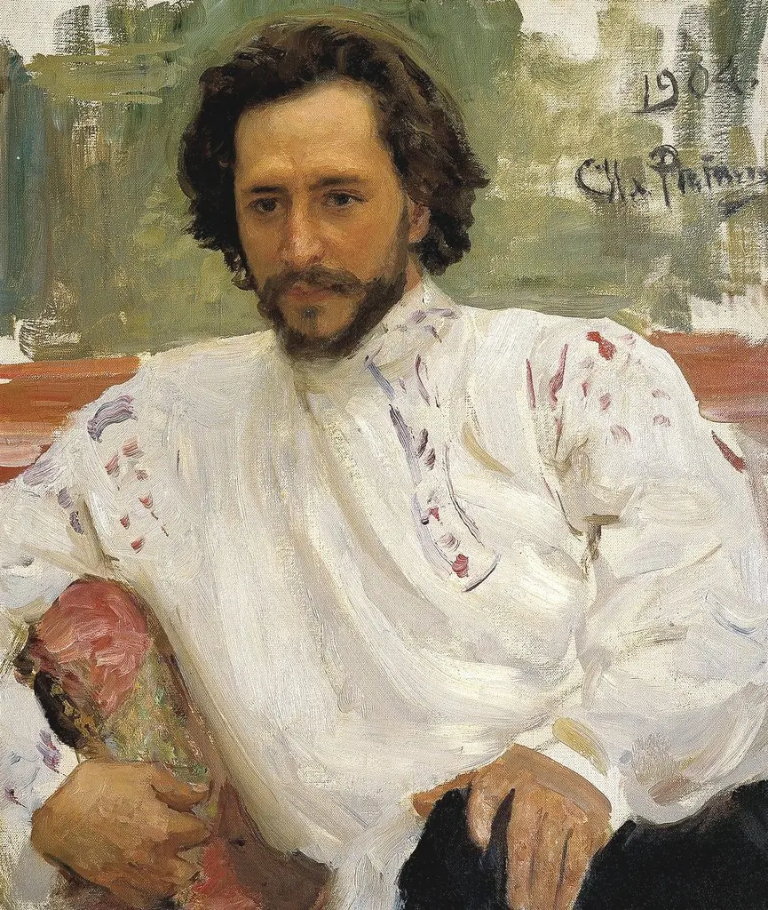 Portrait of writer Leonid Nikolayevich Andreyev., by Ilya Repin