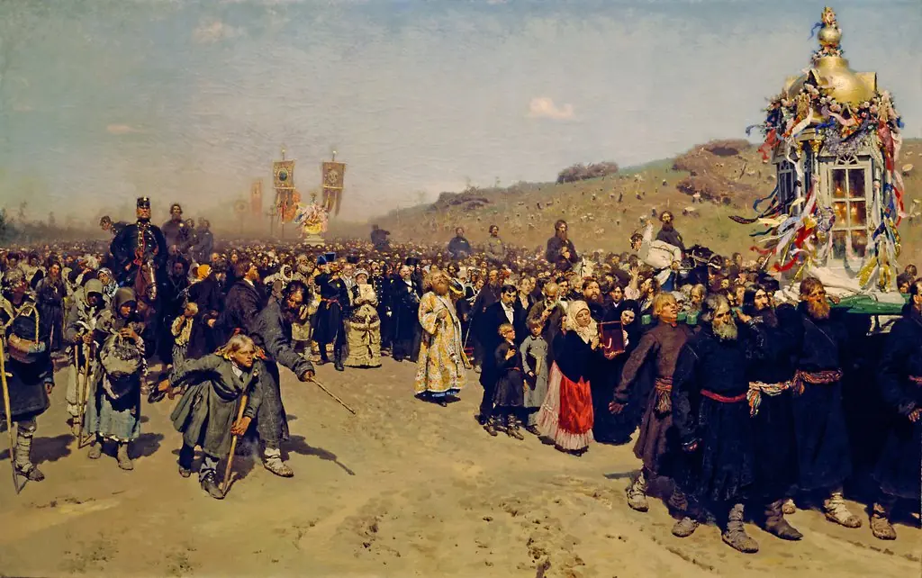Religious Procession in Kursk Province, by Ilya Repin