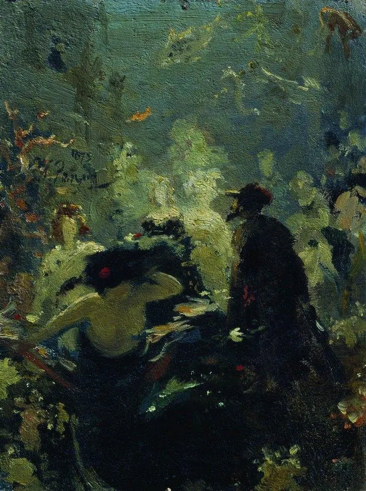 Sadko in the Underwater Kingdom., by Ilya Repin