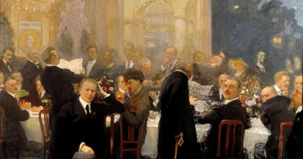 The Great Men of Finland, by Ilya Repin, oil, 1922