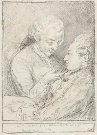 Portrait of the Artist with His Younger Brother, Augustin Saint-Aubin, by Imitator of Gabriel Jacques de Saint-Aubin