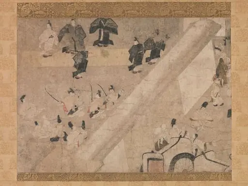 「高陽院駒競行幸絵巻」『栄花物語』  断簡|"Imperial Visit to the Great Horse Race at the Kaya-no-in Mansion"  from the Tale of Flowering Fortunes, 1266