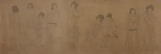 宋  佚名  倣周文矩  宮中圖  卷|In the Palace