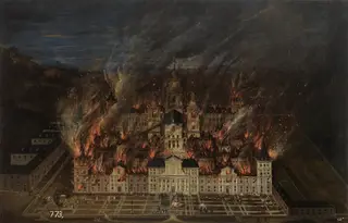 Incendio del Monasterio de El Escorial en 1671