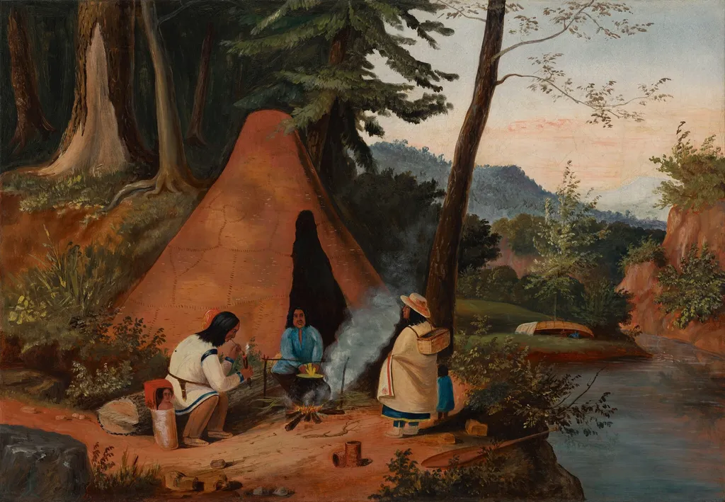 Indians Cooking Maize, oil, 1874