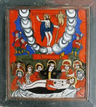 Îngroparea lui Iisus Hristos; Înălțarea lui Iisus Hristos la ceruri (Plângerea, Prohodul)