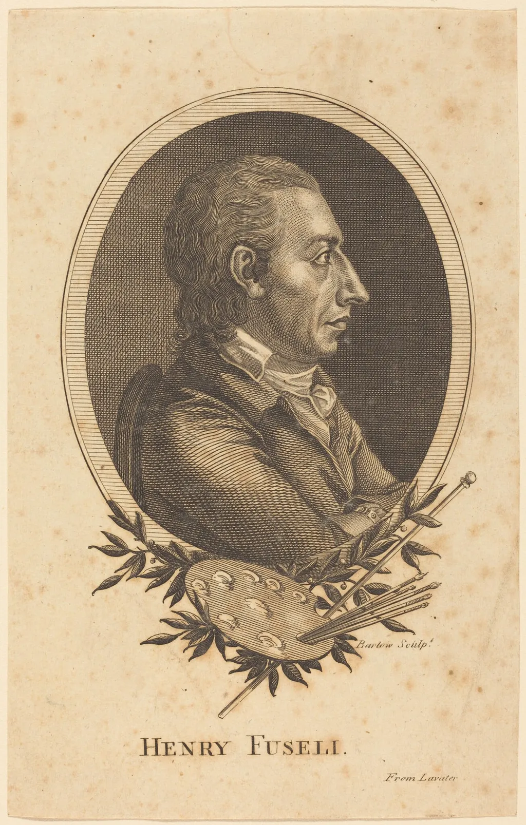 Henry Fuseli, by Inigo Barlow, ink, 1780