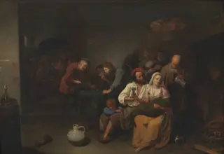 Inn Parlour with Guests